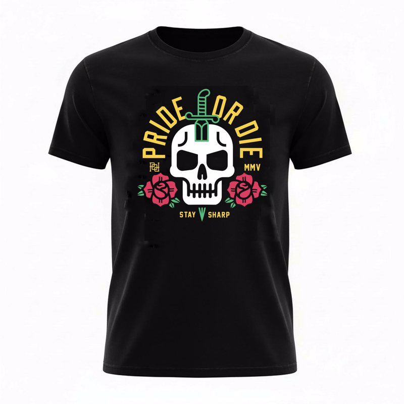 PRiDEorDiE stay sharp T-Shirt - black